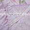 Reactive Printed Home Bed Skirt Sets with Purple Flowers Design