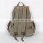 Vintage Men Backpack Canvas Leather Hiking Travel Military Satchel School bag