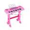 Pink 37 keys electronic organ music keyboard instrument