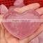 Natural polished rose crystal stone heart