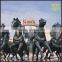 The ancient war general riding horse chariot bronze sculpture