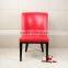 Red Faux leather chair with imitation leather upholstery with wooden frame YA5002