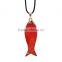 100pcs wholesale fish pendant blue red stone necklace charm novel design jewelry fitting