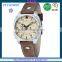 FS FLOWER - Watch Men Leather Cusual Watch Mens Quartz Stainless Steel Case Back Watch