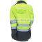 Men's Yellow Nylon Hooded Waterproof Hi Vis Workwear