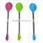 LFGB Approval Colorful Eco-friendly Silicone Stainless Steel Decorative Spoon