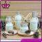 With cosmetic jar empty glass body treatment lotion bottle
