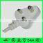 Hot sale transparent 3 pin power plug India 6A 250V electric cord plug