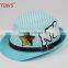OEM Custom Summer Beach Sun Hat Cowboy Jazz Straw Hats for 3-6 Y Boy and Girl
