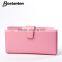 Pink Real Genuine Leather Clutch Purse Women Wallet High Quality