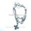 gold plated handmade leather bracelet anchor