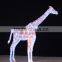 Outdoor Big led Christmas animal giraffes sculpture motif lights