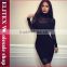 Wholesale new fashion stock black see-through dress for women party 2016