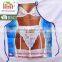 Factory direct sale funny colorful sublimation printing polyester naked sexy audlt cooking apron patterns