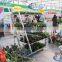 A83 metallic display garden decorative plant trolley