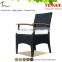 4 people rattan wood dining chair rattan wood table