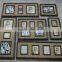 decorative linen fabric wooden picture photo frame with antique limitation