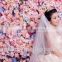 Artificial silk flower wall backdrop for wedding decoration