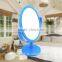 Plastic Colourful Double Oval Magnifying Cosmetic/ Table Mirror