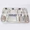 Stainless Steel Canteen Serving Tray /Dinner fast food plate with 4 compartments