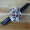 Korean girl flower headbands with satin ribbons