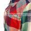 Classic Check Plaid Hemp Ramie Cotton All-Down Button with Side Pocket Top Blouse Shirt