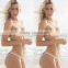 2016 Sexy Women Beach Bikini Swimwear Print Bandage Bikini Swimsuit Bathing Suit 2Piece