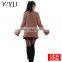 Custom school unifrom pullover girl simple style agaric hem knit sweater