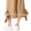Puls size xxxl polished shirting side tie khaki cropped pants