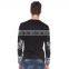 Men's black long sleeve 100% cotton printing streetwear t-shirt manufacturer