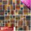 Grey color hand drawing tiles strip glass mosaic