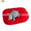custom monkey rhinoceros plush dog toys on bean bag dog bed