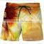 men fast dry rose beach shorts/ blue l na creative plus size beach shorts with pockets / printed sports beach wear