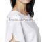 Oem Womens Chiffon Blank T-Shirts Wholesale Short Sleeve Fashion O Neck White T Shirts