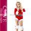 Long Sleeve Santa Hooded Costume Christmas Sexy Fantasy Costume