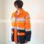 Orange MEN Jackets Polar Fleece Reflective Safety Jacket