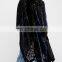Three Quarter Sleeve Black Long Kimono Dark Paradise Cardigan Femme