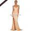 Wholesale Elegant lace sleeveless ladies party wear gown