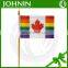 hotsell cheap promotional hand shaking mini canadian stick flags