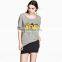 new print short sleeve t-shirt woman hot selling t shirt wholesale t shirt