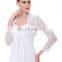 Stock Womens Ladies Long Sleeve Cropped White Lace Shrug Bolero BP000049-2