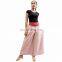 NAPAT Ladies Cotton Stonewash Wide Leg Pants Embroidery Waist Design Fashion Women