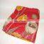 Indian Hand Quilted Kantha Red Floral Paradise Print Bedspread Kantha Blanket Throw Kantha Queen Size Gudari Supplier