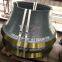 casting parts bowl liner mantle of high manganese steel suit gp500s metso nordberg cone crusher
