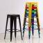 modern cheap industrial stackable metal bar stools