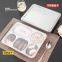 cheap factory direct stainless steel bento box plate fast food pan Japanese Bento pot multi-function three four five grid with PP cover and steel cover