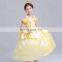 New Beauty and Beast Belle Princess Dresses Girls Dress Halloween Costumes