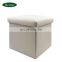 Reatai furniture manufacturer printed velvet Fabric Ottoman storage box