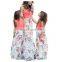 2020 Spring / Summer WISH European and American Fashion Sleeveless Pure Color Printed Long Skirt Women's Parent-child Dress