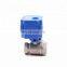 DC3-6V,AC9-24VandAC85-265V DN15 DN20 DN25 2 way brass ss304 mini electric motorized water ball valve for water irrigation